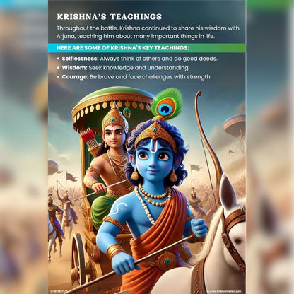 Bhagavad Gita for Kids with FREE COLORING BOOK & FREE WALL ART