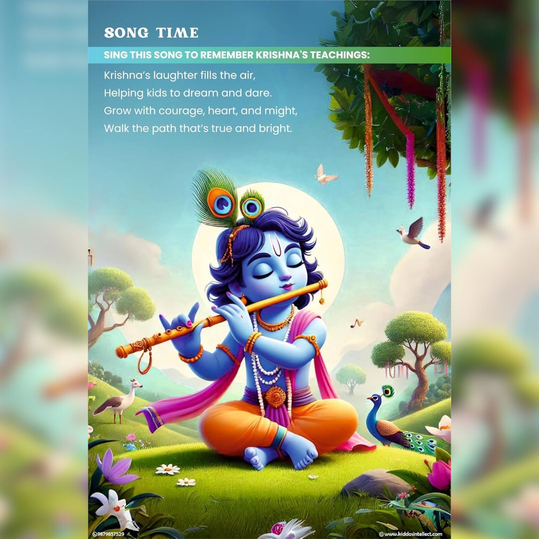 Bhagavad Gita for Kids with FREE COLORING BOOK & FREE WALL ART