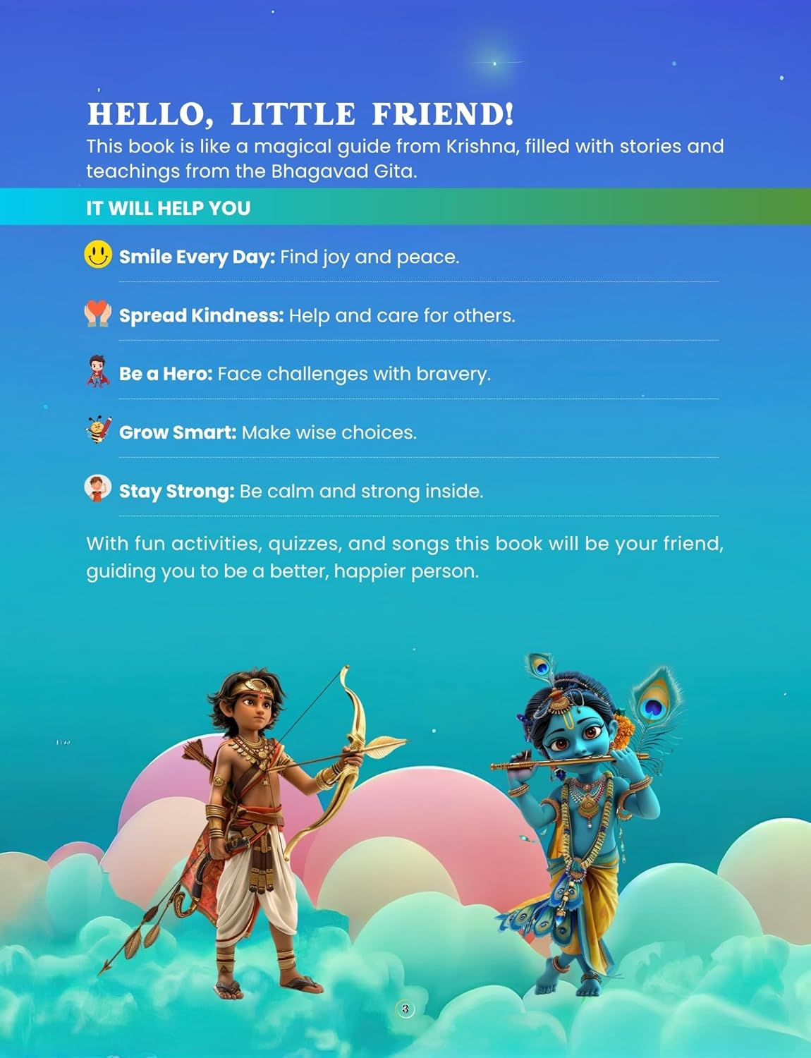 Bhagavad Gita for Kids + FREE COLORING BOOK AND WALL ART