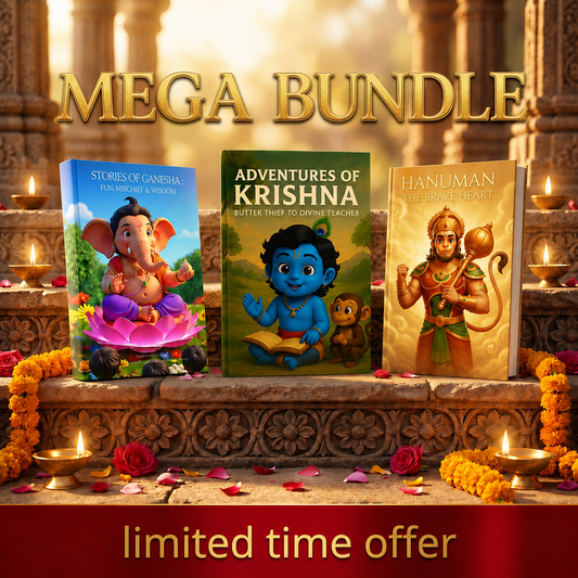 Mythology Books Combo for kids (Krishna, Ganesha, Hanuman) + FREE coloring book + worksheet books