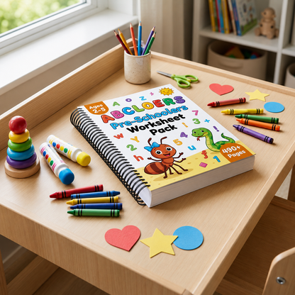 Pre-Schoolers 20 Weeks Worksheet Bundle - 490+ pages
