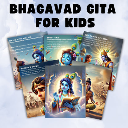 Bhagavad Gita for Kids with FREE COLORING BOOK & FREE WALL ART