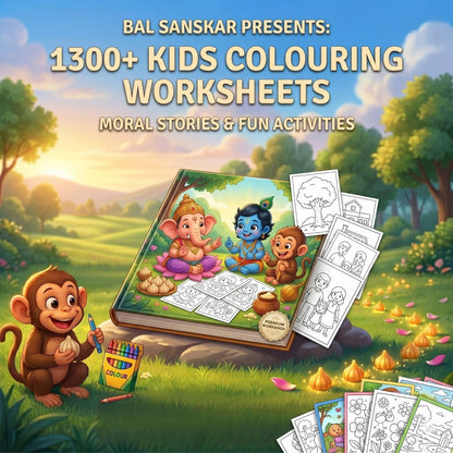 Mythology Books Combo for kids (Krishna, Ganesha, Hanuman) + FREE coloring book + worksheet books