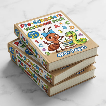 Pre-Schoolers 20 Weeks Worksheet Bundle - 490+ pages